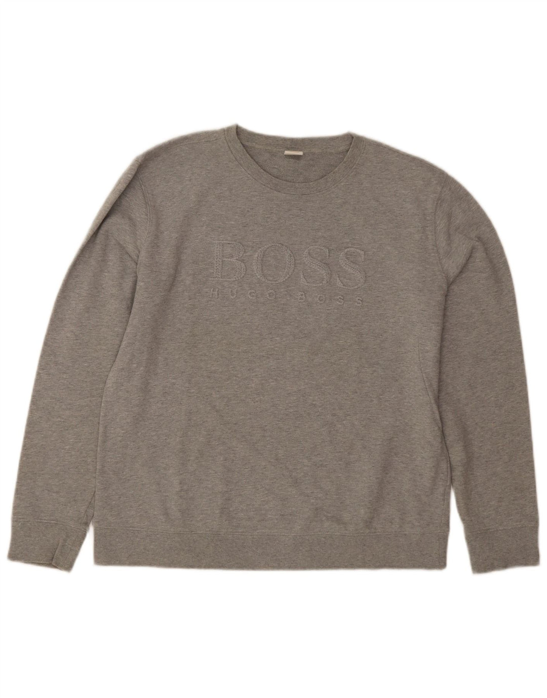 Hugo Boss Dame Grafisk Sweatshirt Jumper UK 16 Stor Grå Bomuld