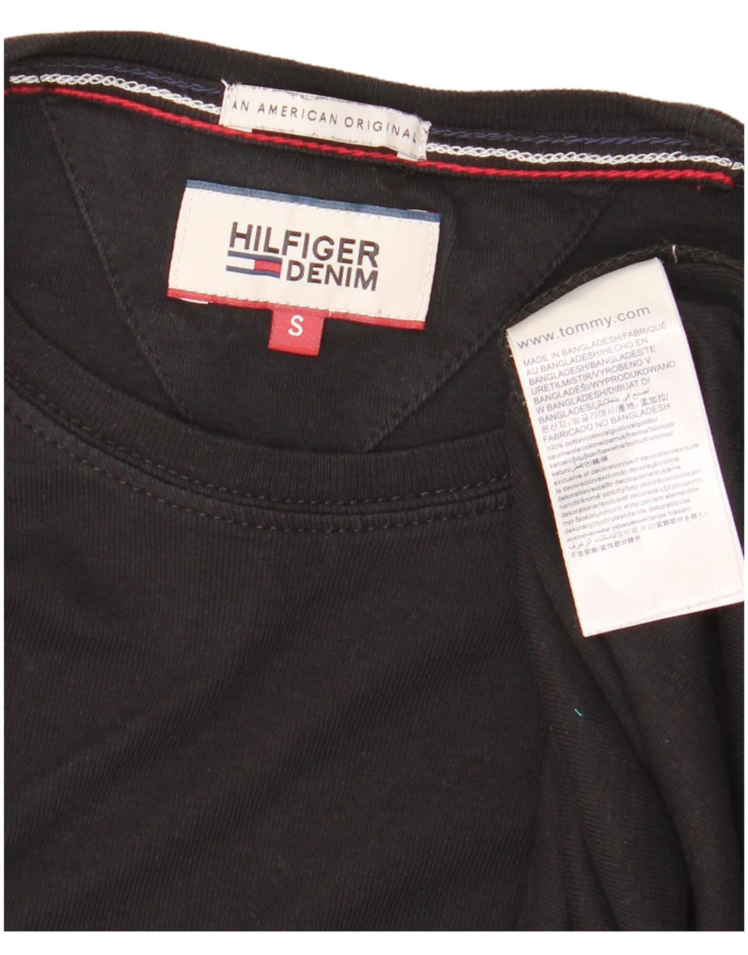 TOMMY HILFIGER Herre top Langærmet lille sort bomuld
