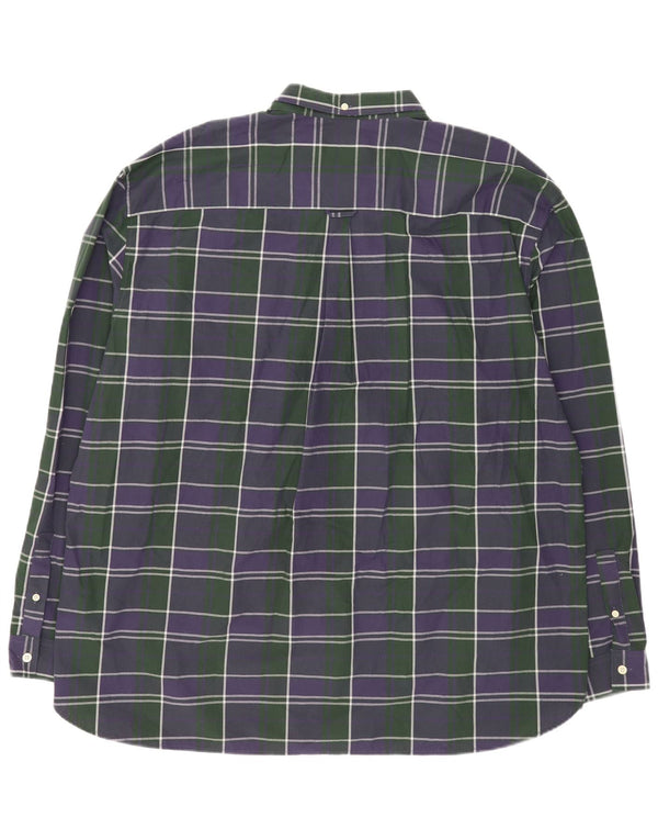 Lyle & Scott herreskjorte 3XL marineblå ternet bomuld