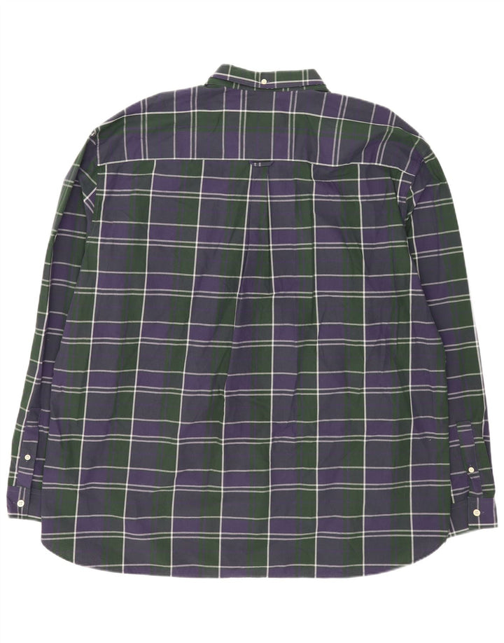 Lyle & Scott herreskjorte 3XL marineblå ternet bomuld