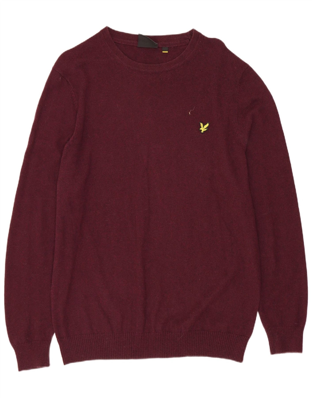 LYLE & SCOTT Herre sweater med rund hals, stor rødbrun bomuld
