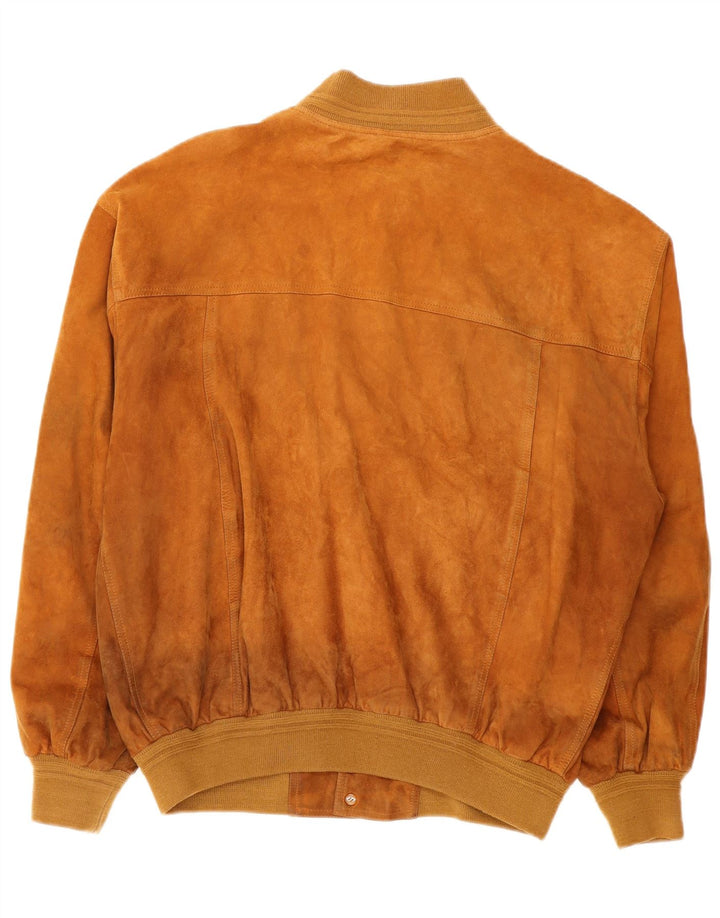 Vintage herre ruskindsjakke IT 54 2XL brunt læder