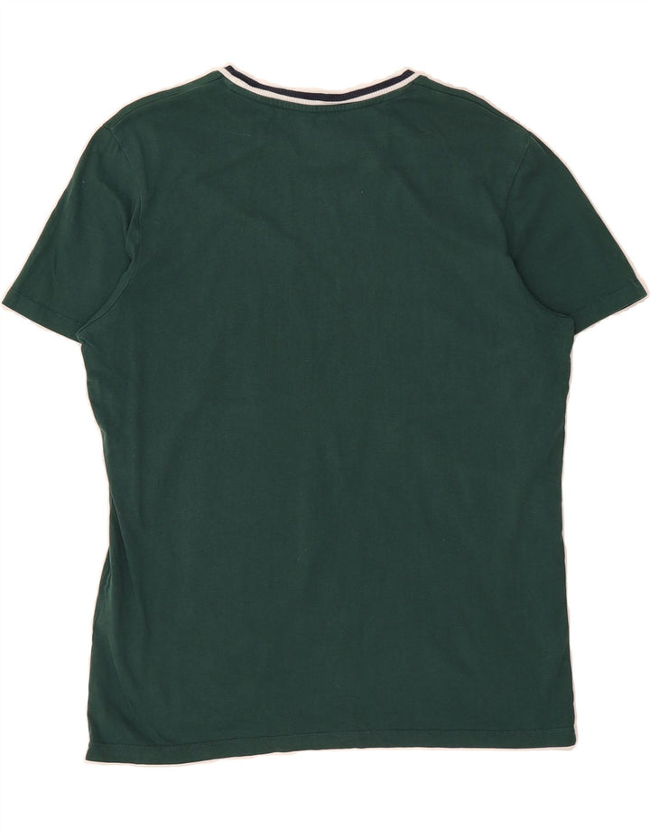 JACK & JONES Mens Regular Fit T-Shirt Top Medium Green Cotton Vintage Jack & Jones and Second-Hand Jack & Jones from Messina Hembry 