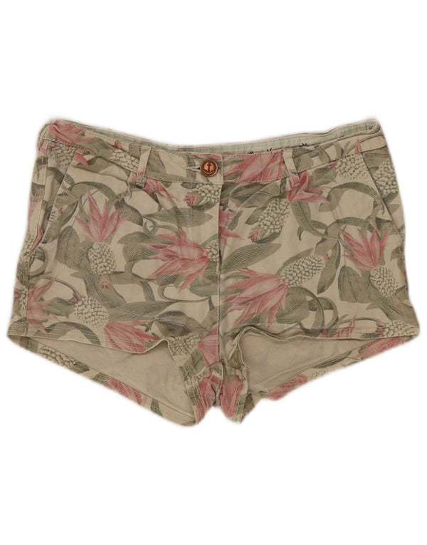 Scotch & Soda Piger Hot Pants 15-16 år W28 Beige Blomsterbomuld