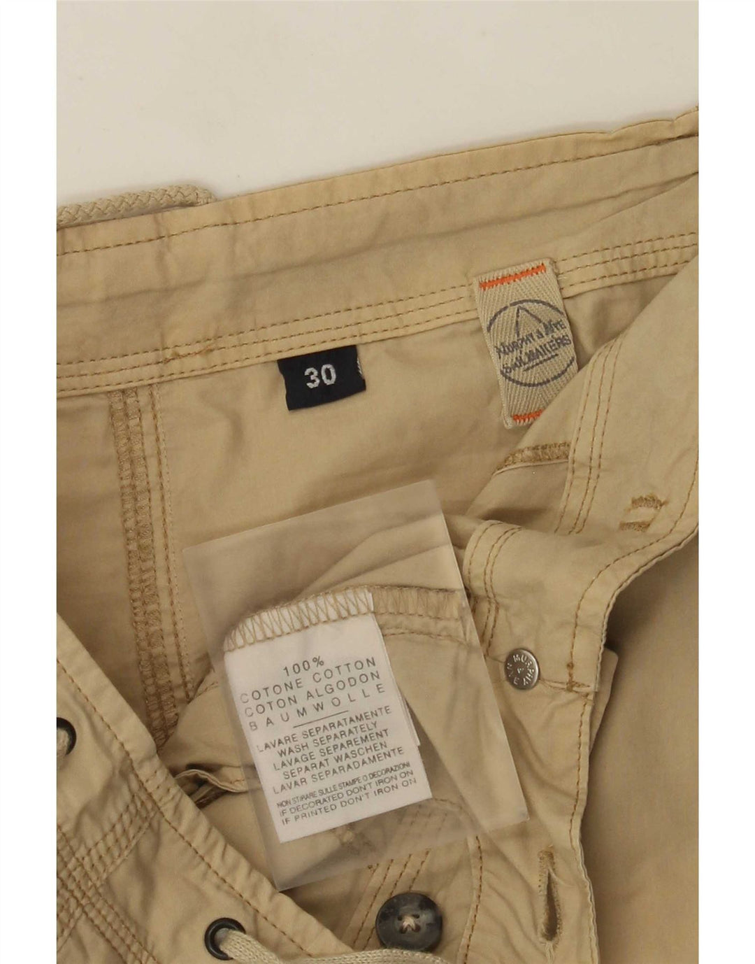 Murphy & Nye A-Line nederdel til kvinder W30 Medium Beige Bomuld