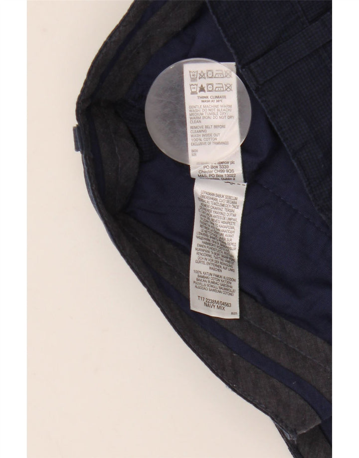 Marks & Spencer Herre Chino Shorts W38 XL Marineblå Bomuld