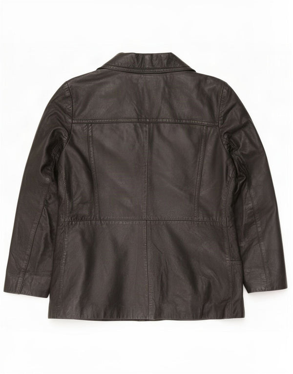 Vintage læderjakke til kvinder UK 10 Small Black