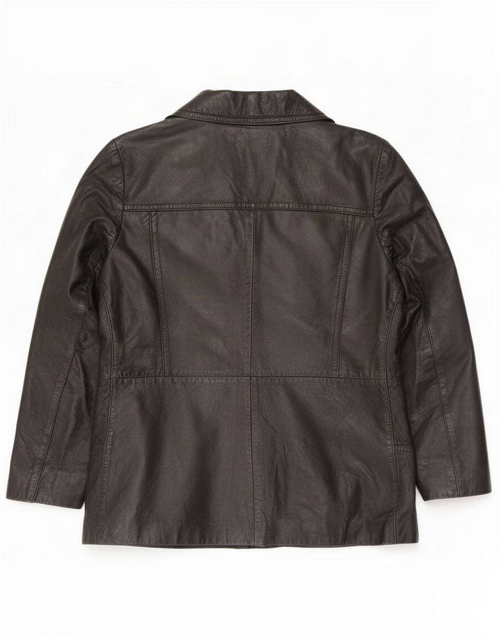 Vintage læderjakke til kvinder UK 10 Small Black