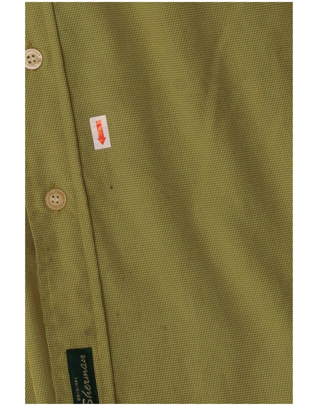 BEN SHERMAN Herreskjorte XL Grøn Houndstooth