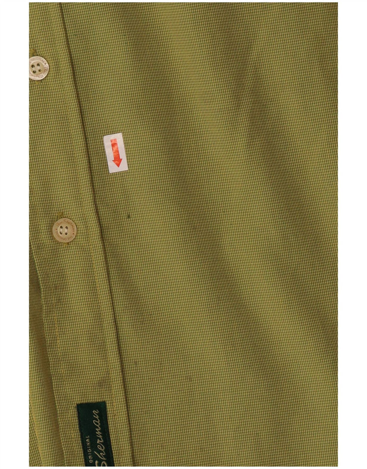 BEN SHERMAN Herreskjorte XL Grøn Houndstooth