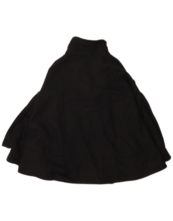 Zara Dame Dobbeltradet Cape Coat UK 16 Large Black