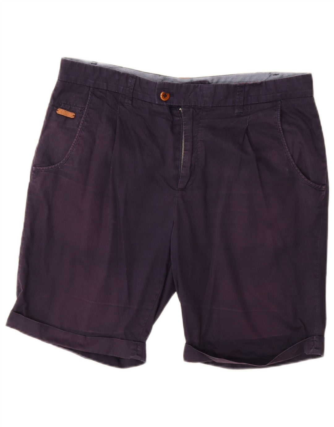 Zara Herre Chino Shorts EU 42 Large W32 Navy Blue