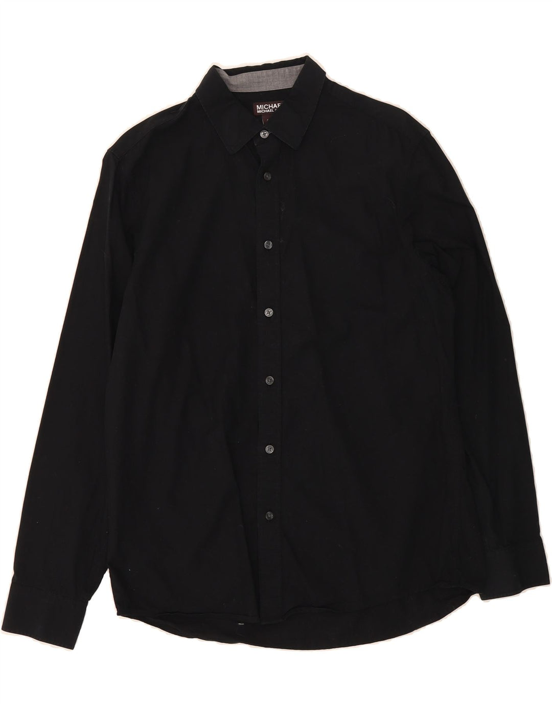 MICHAEL KORS Mens Tailored Fit Shirt Medium Black Cotton Vintage Michael Kors and Second-Hand Michael Kors from Messina Hembry 