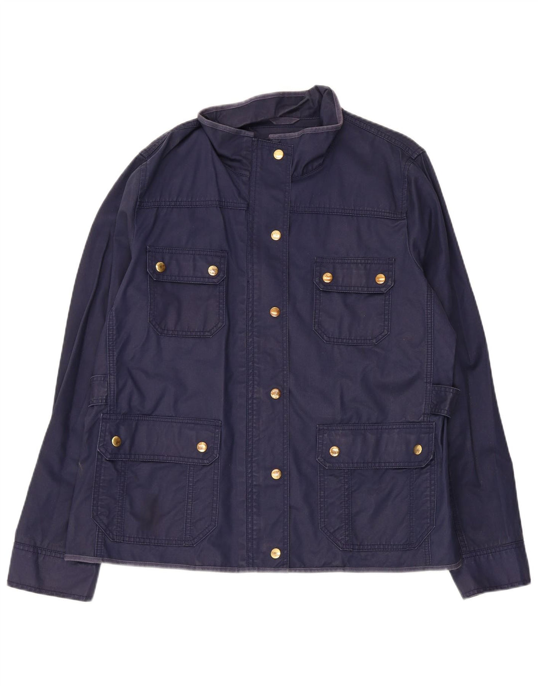 J. Crew Womens Utility Jacket UK 18 XL Marineblå Bomuld