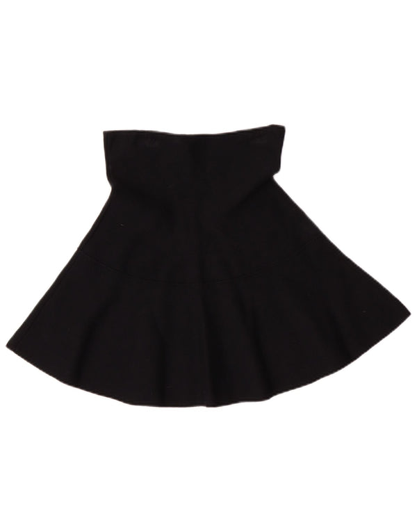 Zara Dame A-Line nederdel Medium W24 Sort Viscose