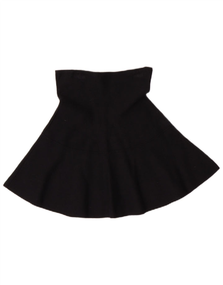 Zara Dame A-Line nederdel Medium W24 Sort Viscose