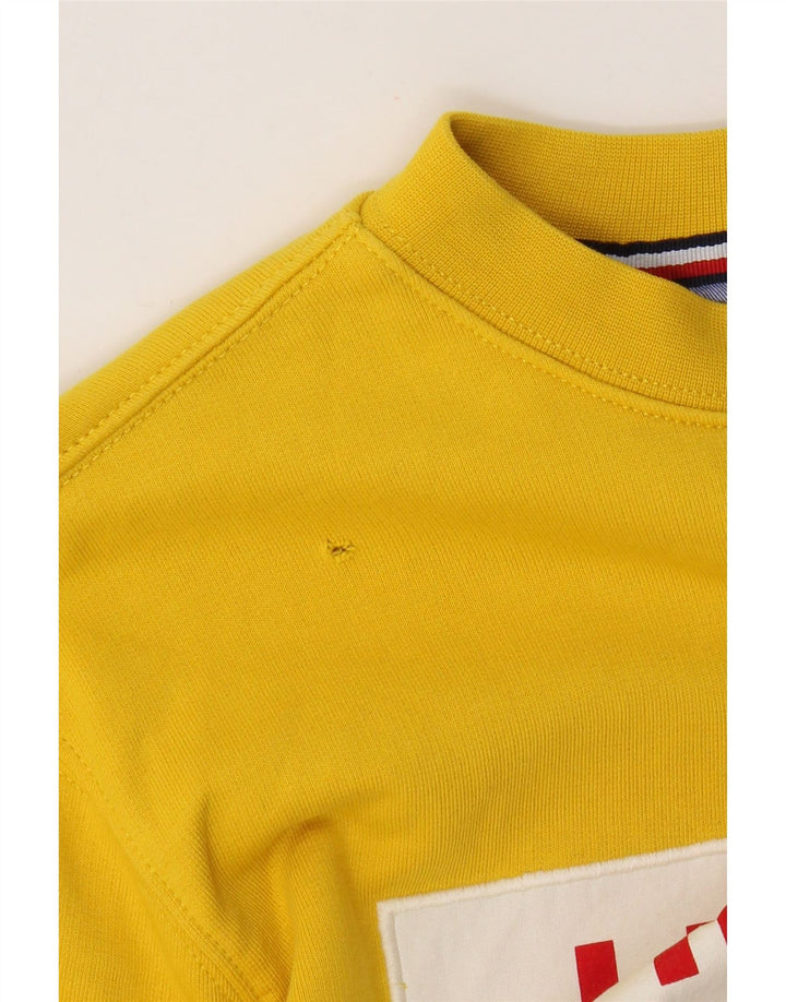 Tommy Hilfiger Herre Grafisk Sweatshirt Jumper Medium Gul Bomuld