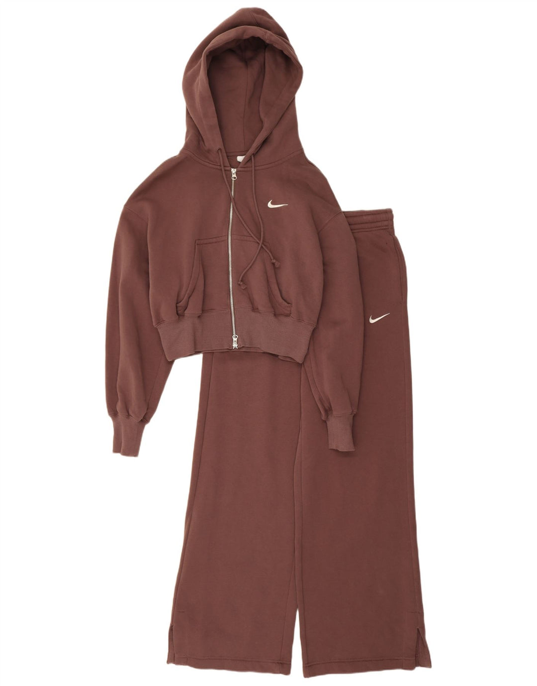 Nike Hel træningsdragt med hætte til kvinder UK 14 medium brun bomuld