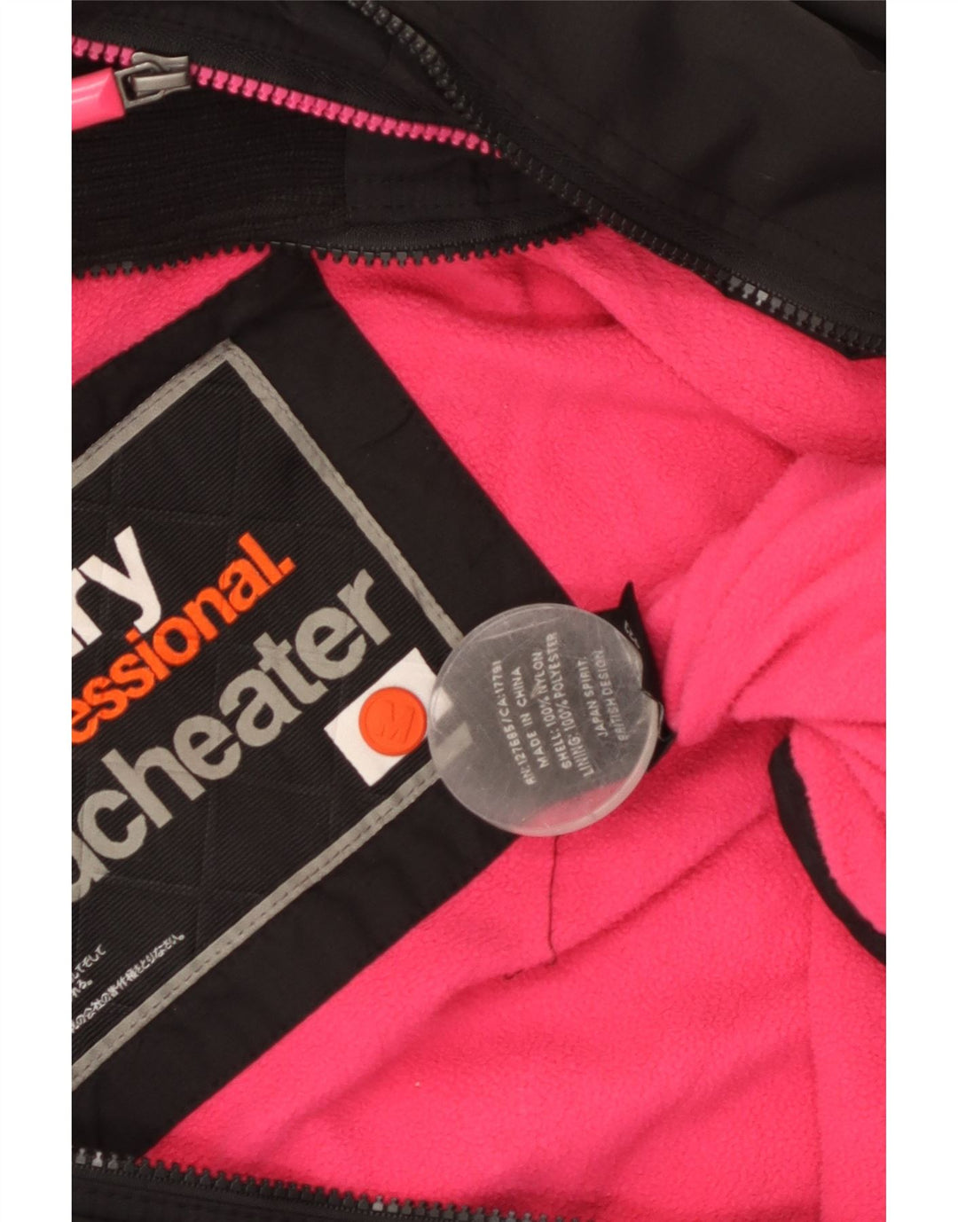 Superdry Graphic Windbreaker Jacket til kvinder UK 14 Medium Black