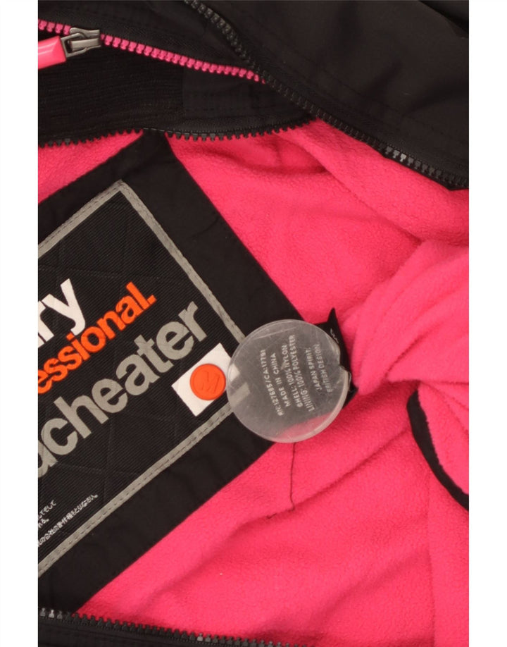 Superdry Graphic Windbreaker Jacket til kvinder UK 14 Medium Black