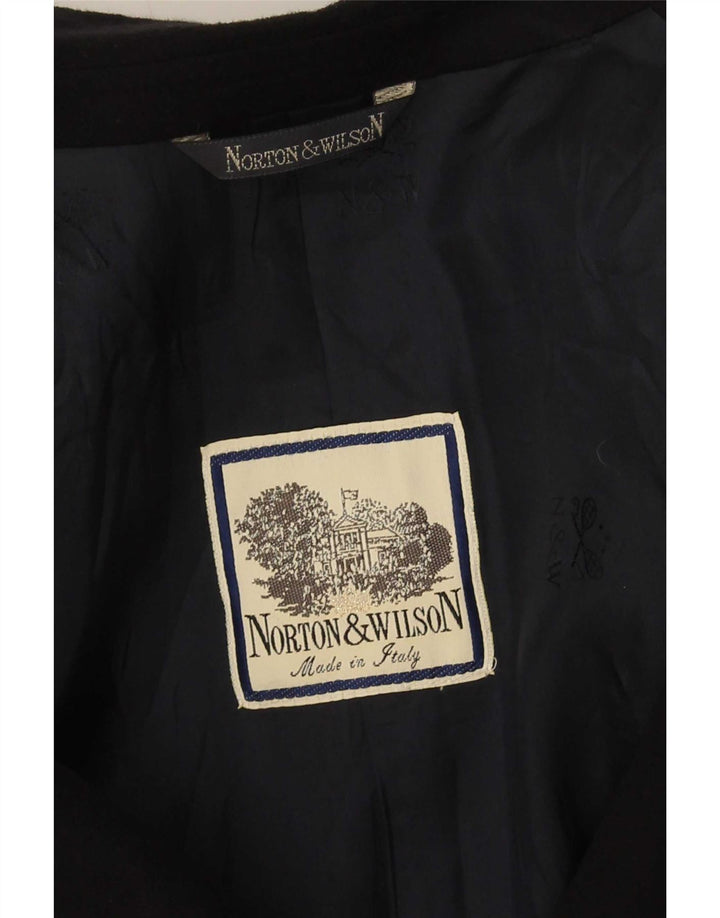 Norton & Wilson Dame Dobbeltradet Blazer Jacket UK 16 Large Black