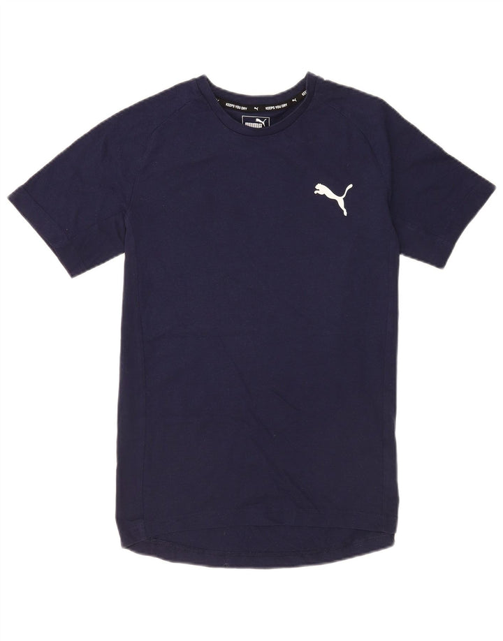 Puma herre T-shirt top mellem marineblå bomuld