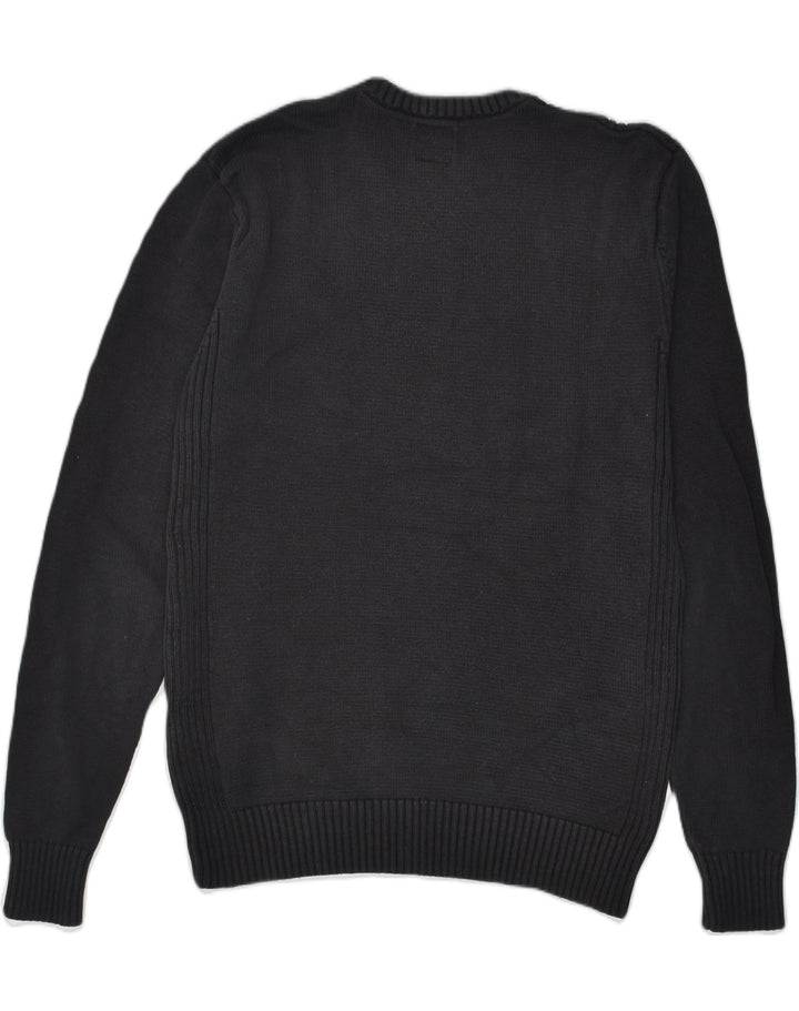 JACK & JONES Mens Graphic Crew Neck Jumper Sweater XL Black Cotton | Vintage Jack & Jones | Thrift | Second-Hand Jack & Jones | Used Clothing | Messina Hembry 