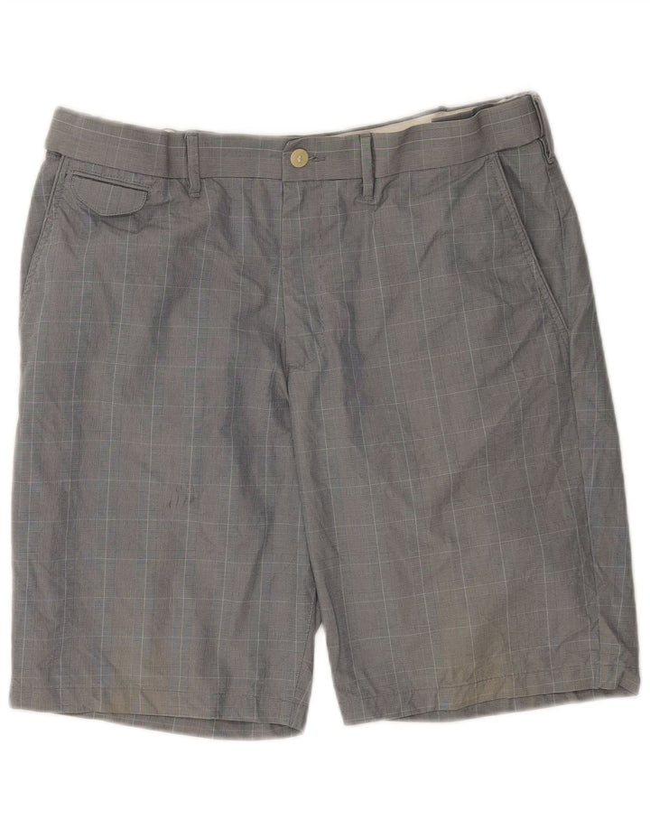 Marks & Spencer Chino Shorts til mænd W36 Large Grey Ternet Bomuld