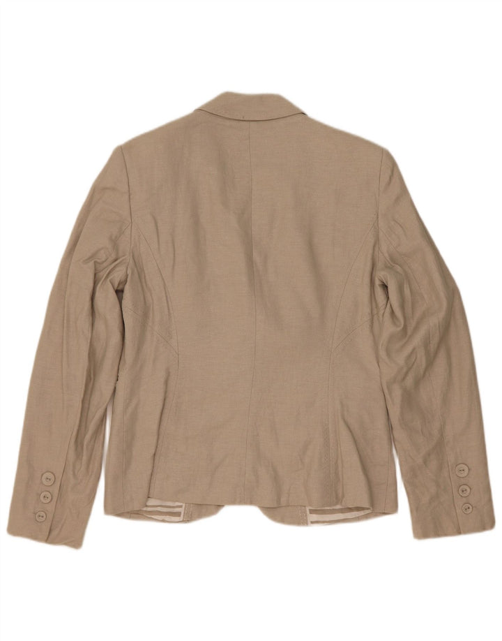 Marks & Spencer Dame 3-knaps blazerjakke UK 12 Medium Beige