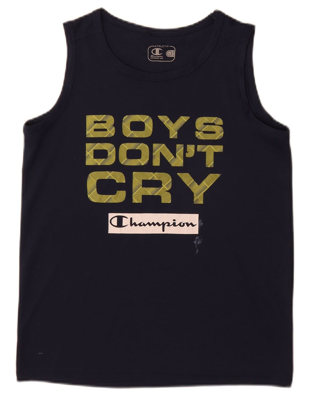 CHAMPION Drenge Grafisk Vest Top 11-12 år Large Navy Blue