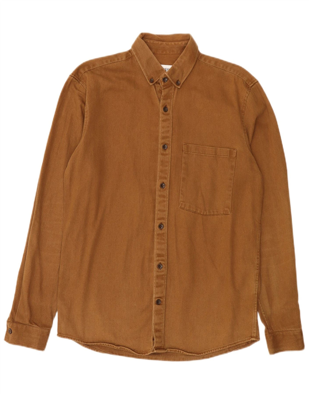 Zara Denimskjorte til mænd Lille beige bomuld