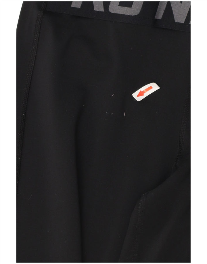 NIKE Dri Fit grafiske leggings til kvinder UK 12 Medium Black Polyester