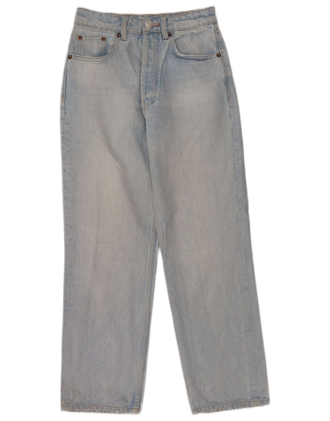 ZARA Straight Jeans til kvinder EU 34 2XS W24 L26 Blå Bomuld