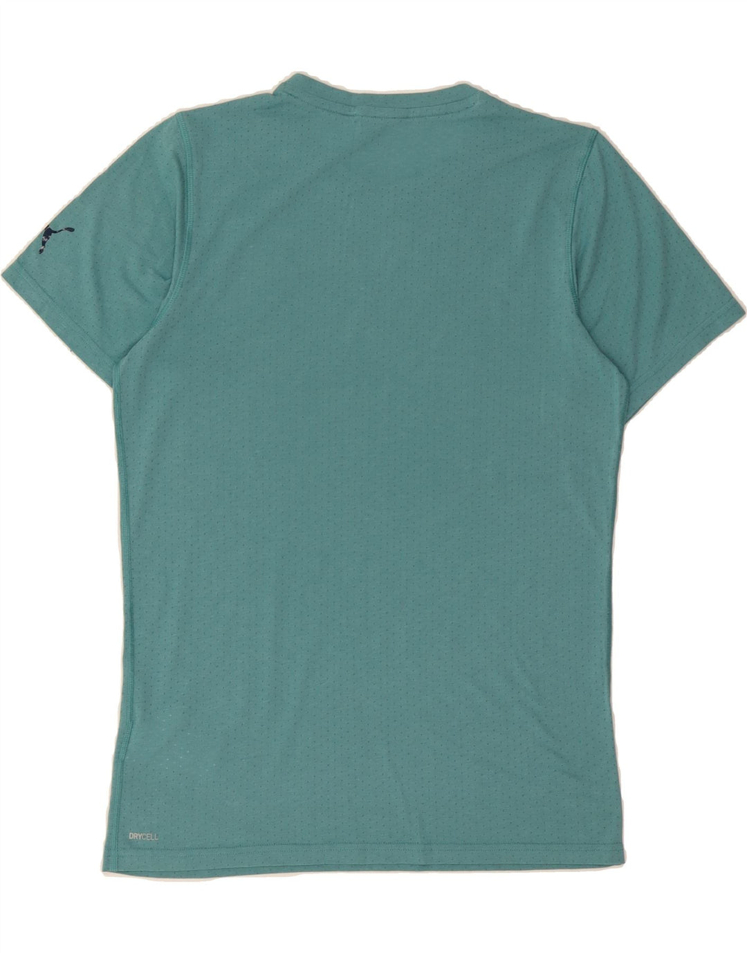 PUMA Mens Graphic T-Shirt Top Small Turquoise Polyester Vintage Puma and Second-Hand Puma from Messina Hembry 