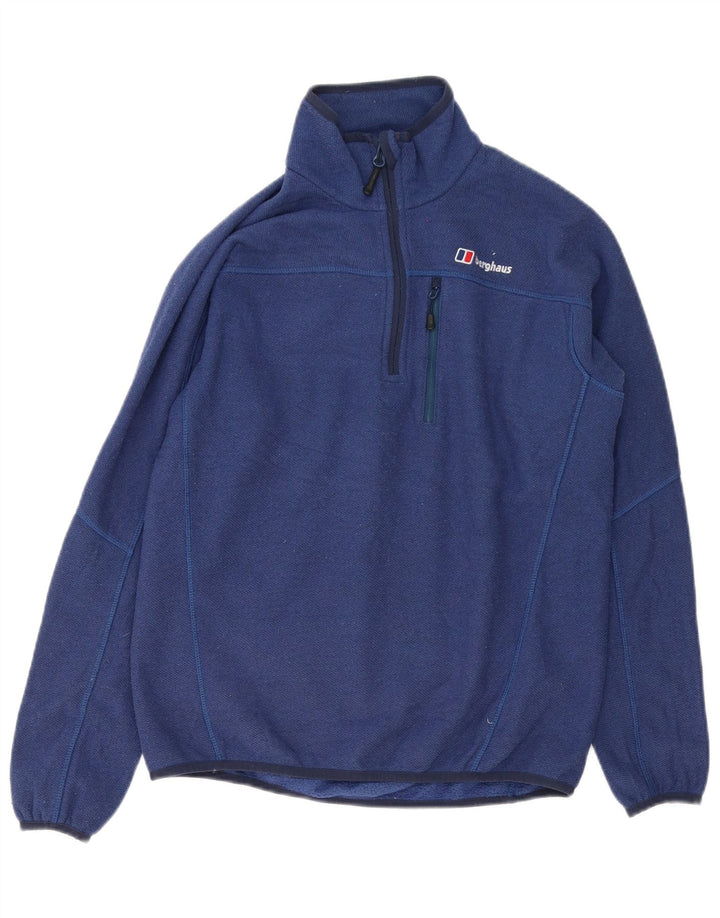 Berghaus Herre Zip Neck Sweatshirt Jumper Small Navy Blue Polyester