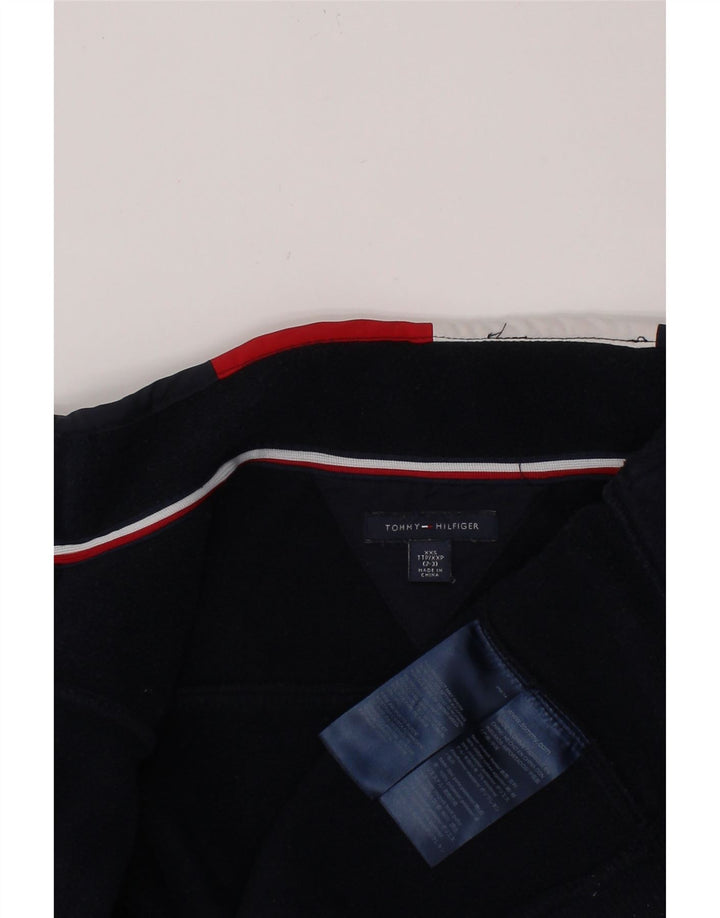 TOMMY HILFIGER Boys Graphic Bomber Jacket 2-3 Years 2XS Navy Blue Cotton Vintage Tommy Hilfiger and Second-Hand Tommy Hilfiger from Messina Hembry 