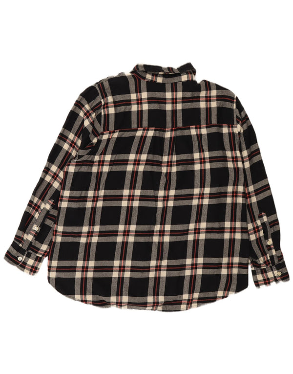 Levi's Dame Relaxed Fit Flanell Shirt UK 18 XL sort ternet bomuld