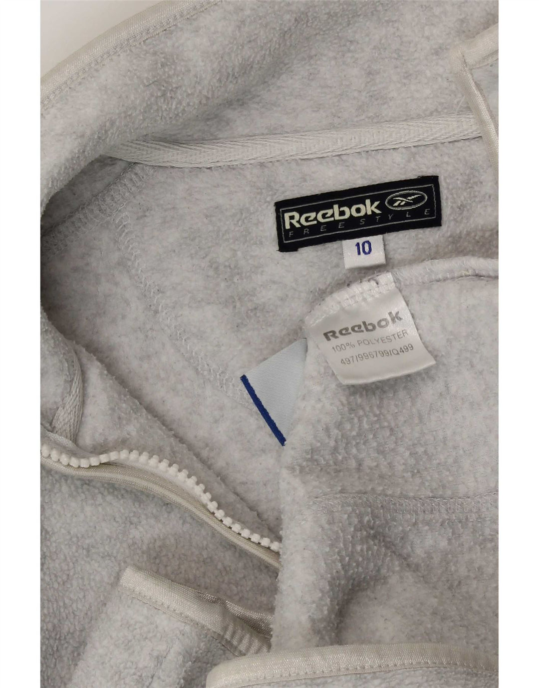 Reebok Dame Fleecejakke UK 10 Small Grå Flecked Polyester