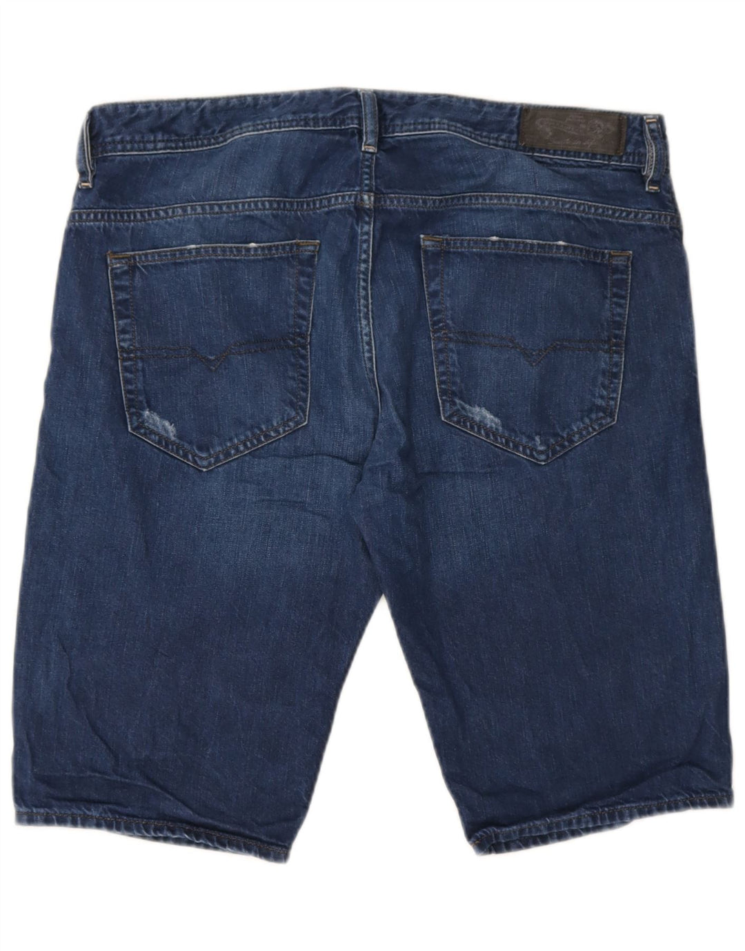 Diesel Dames Distressed Denim Shorts W34 Large Blue Cotton