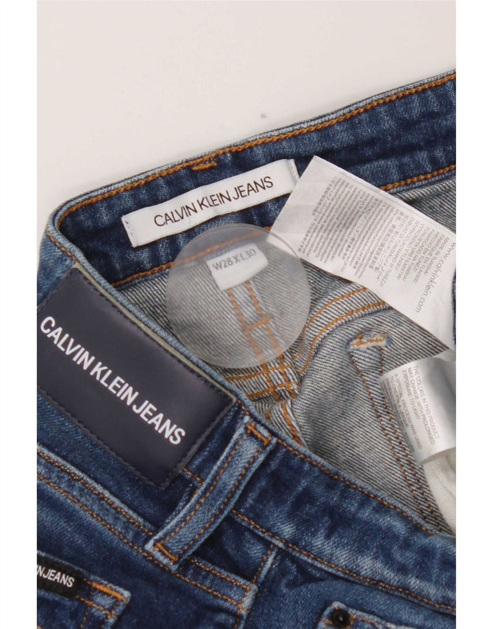 Calvin Klein Dame Slim Jeans W28 L30 Blå Bomuld