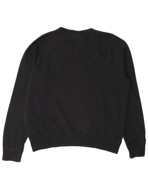 Nike Dame Oversized Sweatshirt Jumper UK 10 Small Black Bomuld