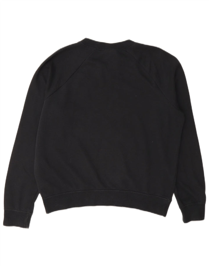 Nike Dame Oversized Sweatshirt Jumper UK 10 Small Black Bomuld