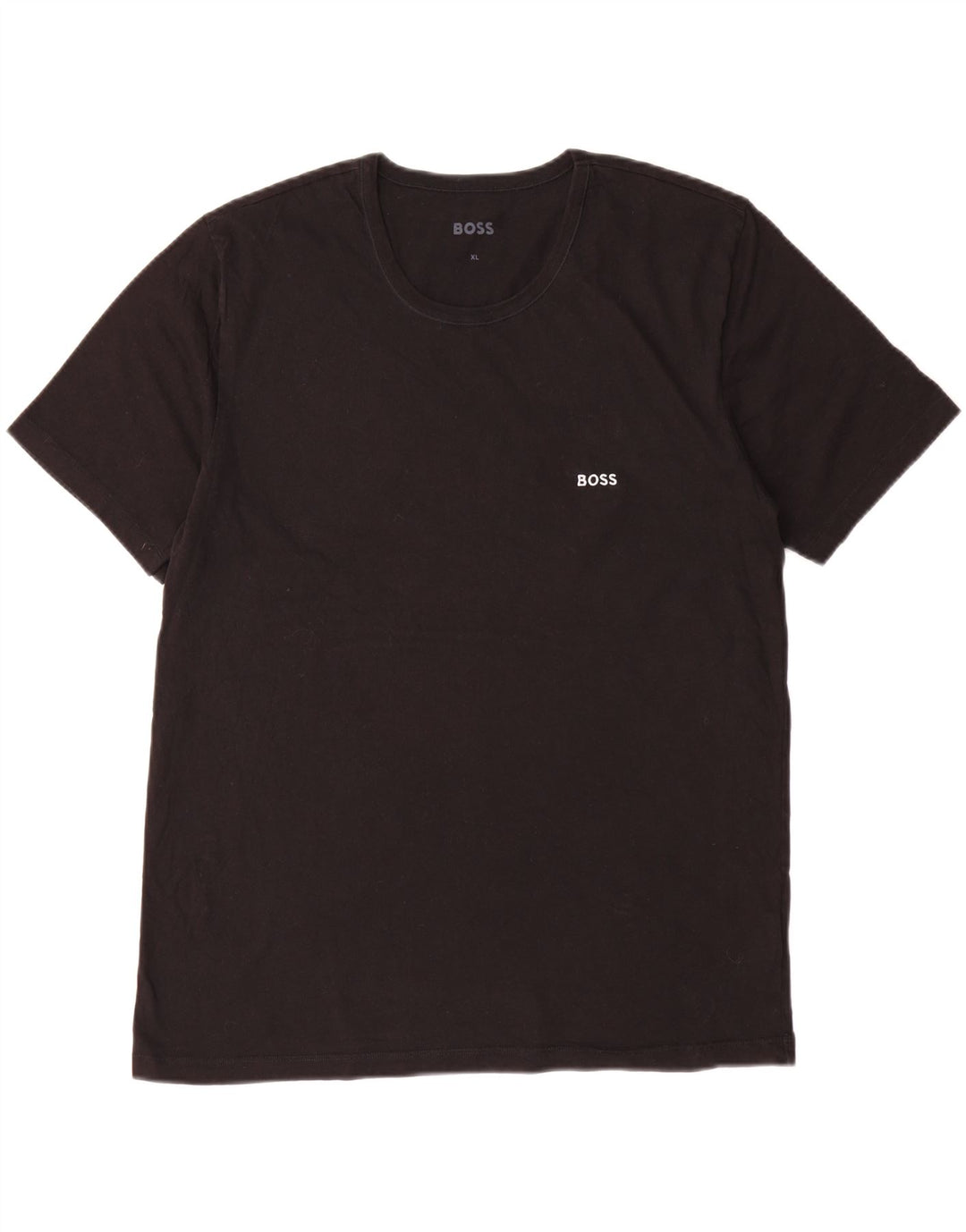 Hugo Boss Herre T-Shirt Top XL Sort Bomuld