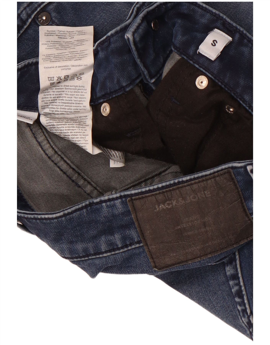Jack & Jones denimshorts til mænd Small W29 blå bomuld