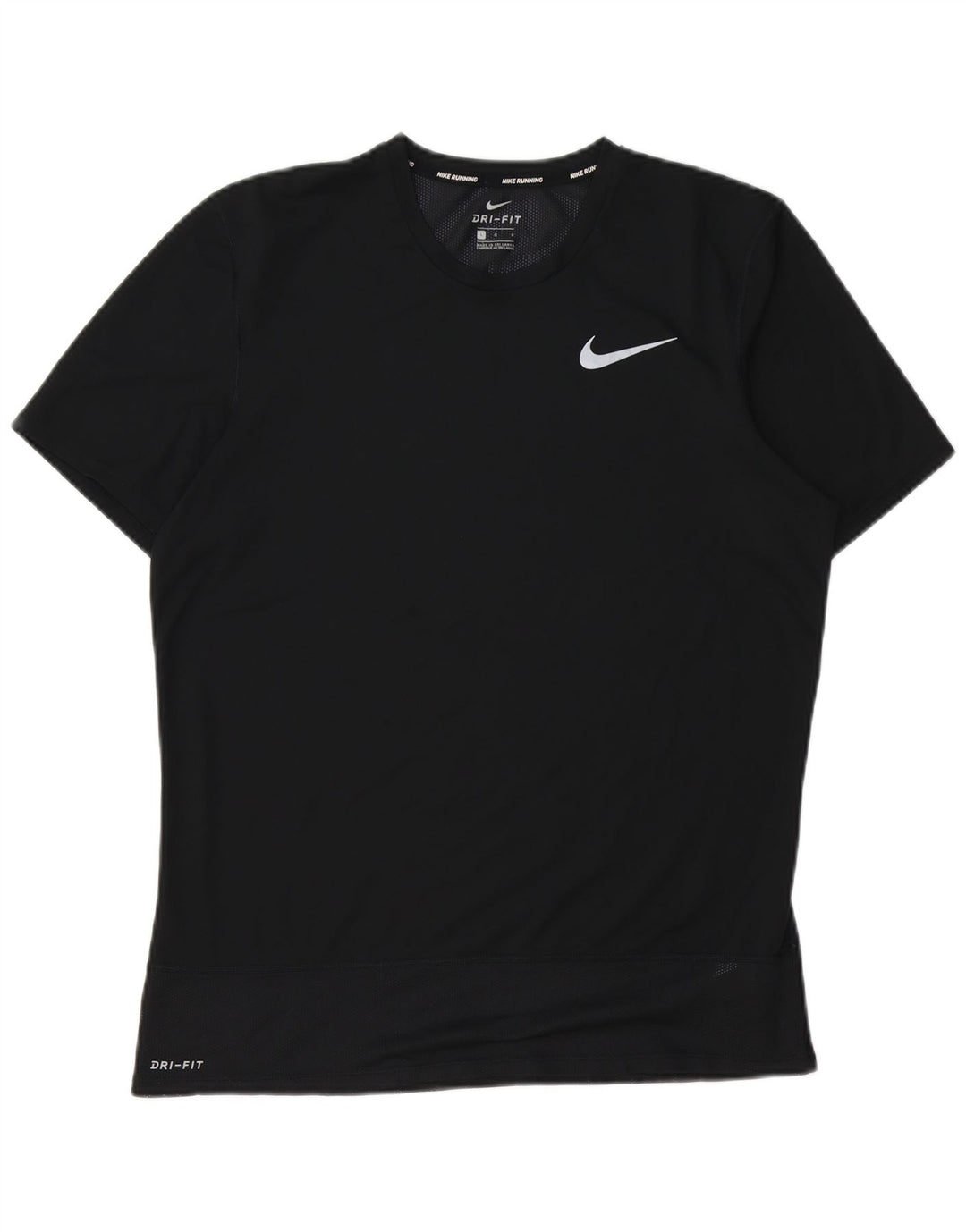 Nike Herre Dri Fit T-shirt Top Stor sort polyester