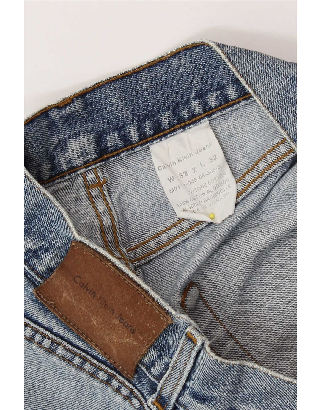 Calvin Klein Herre Denim Shorts W32 Medium Blue Bomuld