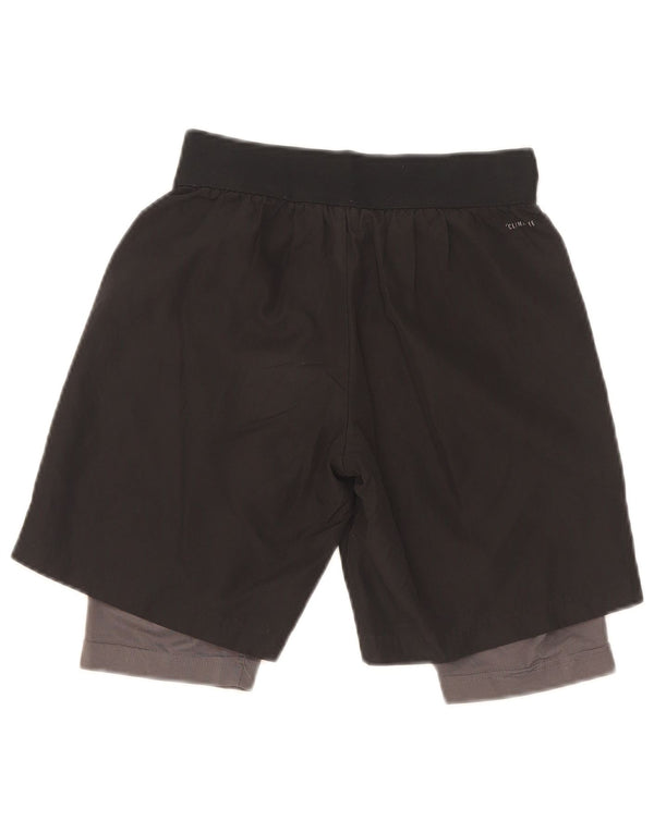 Adidas Boys Climalite Sportshorts 9-10 år Small Black Polyester