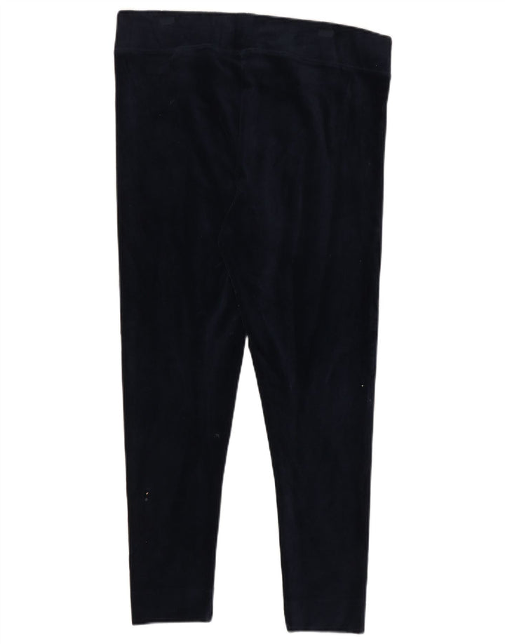 Marks & Spencer Womens Leggings UK 16 Large Navy Blue Cotton
