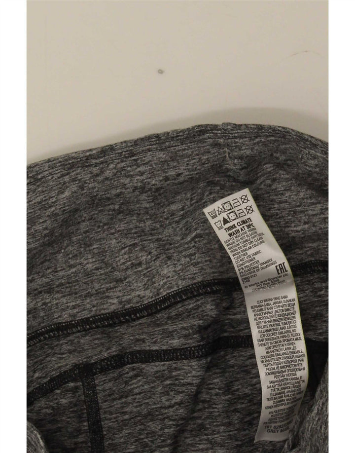 Marks & Spencer Womens Crop træningsdragt bukser UK 14 Large Grey Colourblock