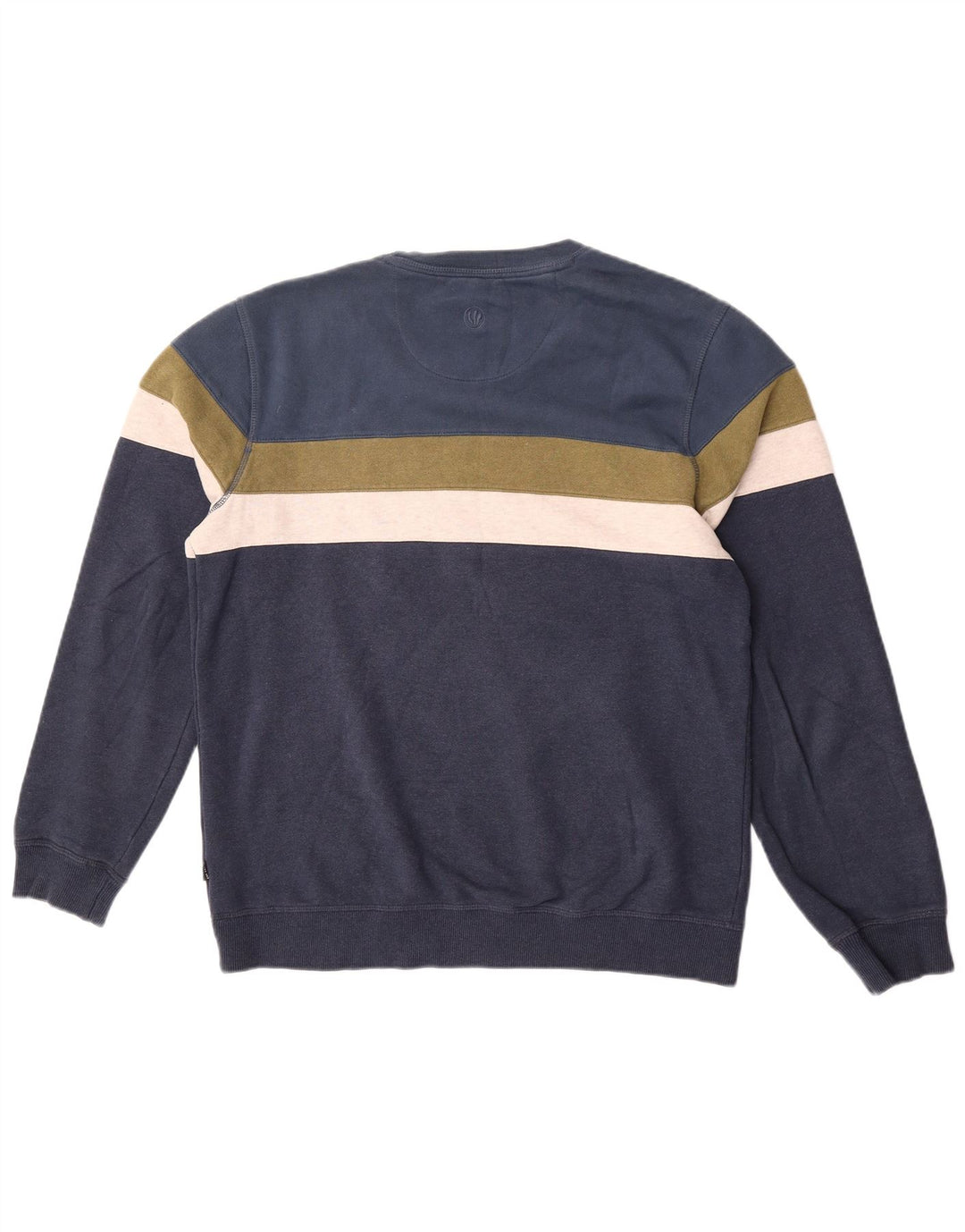 Fat Face Herre sweatshirt Jumper Medium Marineblå Colourblock Bomuld